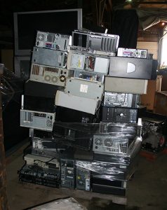 Stack of desktop computers
