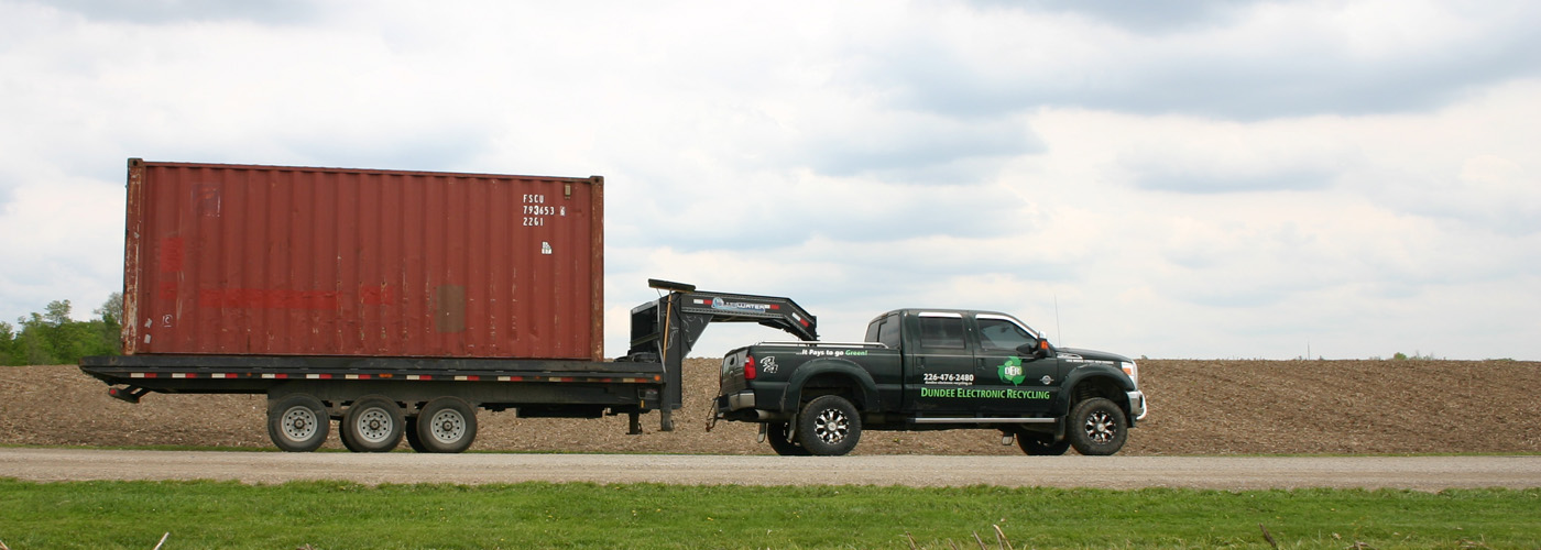 Dundee Electronic Recycling branded truck on the road
